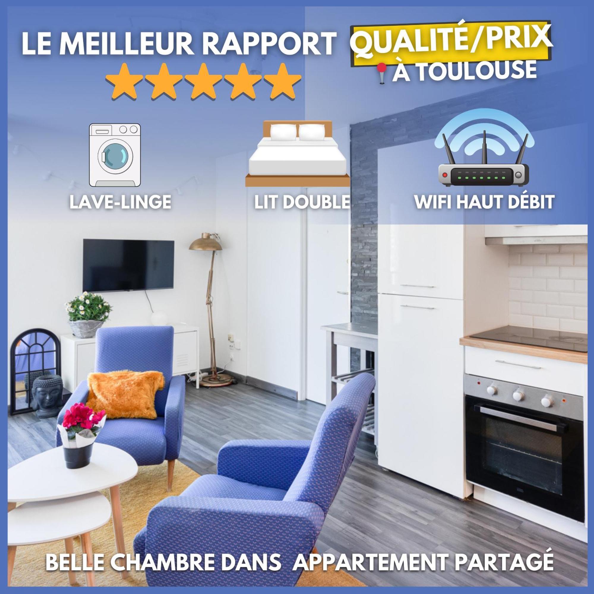 Chambre Privee - Tout Confort - Wifi ตูลูส ภายนอก รูปภาพ